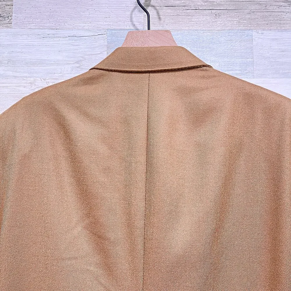 Loro Piana 100% Worsted Spun Cashmere Sport Coat Tan Gold Trumpeter Mens 42R